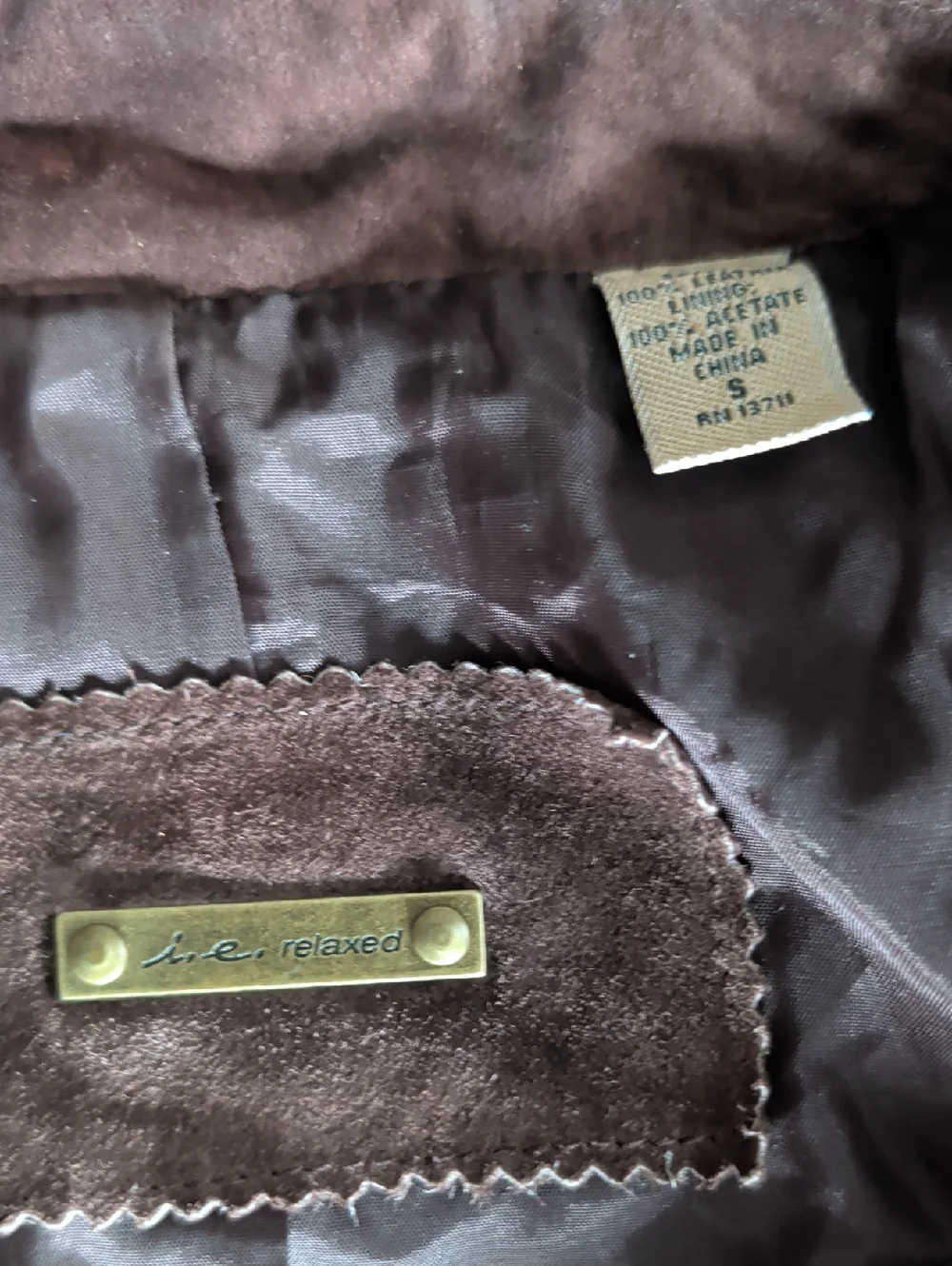 Women’s Brown Leather Jacket I. E. Relaxed - Picture 5 of 9
